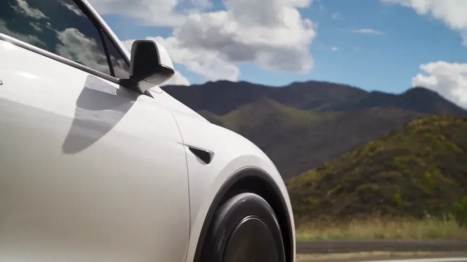 Tesla Model Y loading cargo