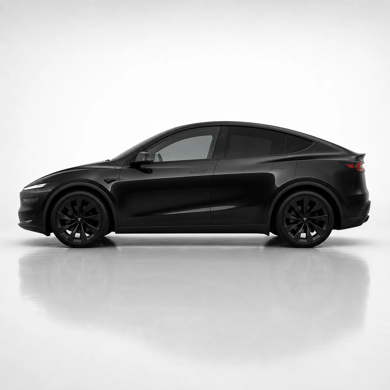 2026 Tesla Model Y side profile studio view