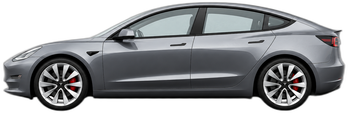 Tesla Model 3 Long Range side profile